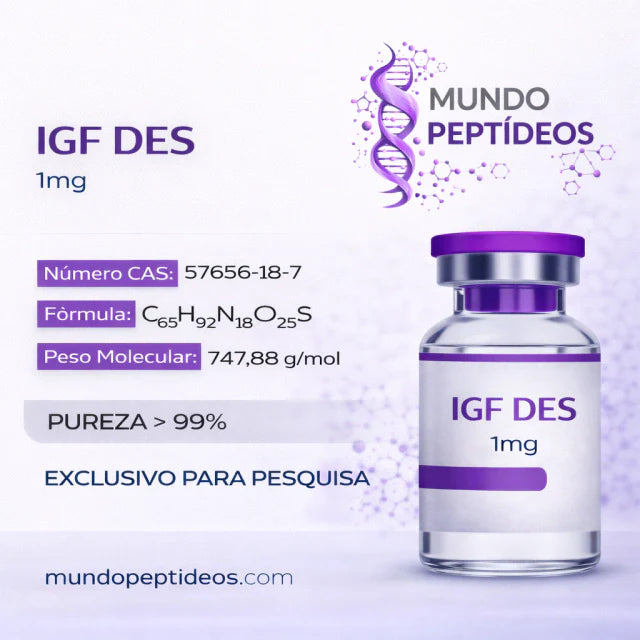 IGF-1 DES 1mg – Acelere o Crescimento Muscular e Definição Corporal +Diluente (Genpharma)