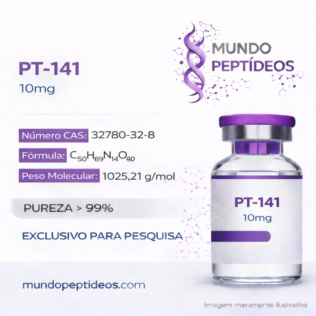 PT-141 10mg - Aumento de Libido e Desempenho Sexual +Diluente (Genpharma)
