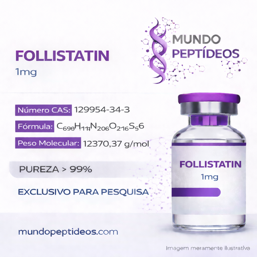 Follistatin 344 1mg - Potencializa Seu Crescimento Muscular +Diluente (Genpharma)