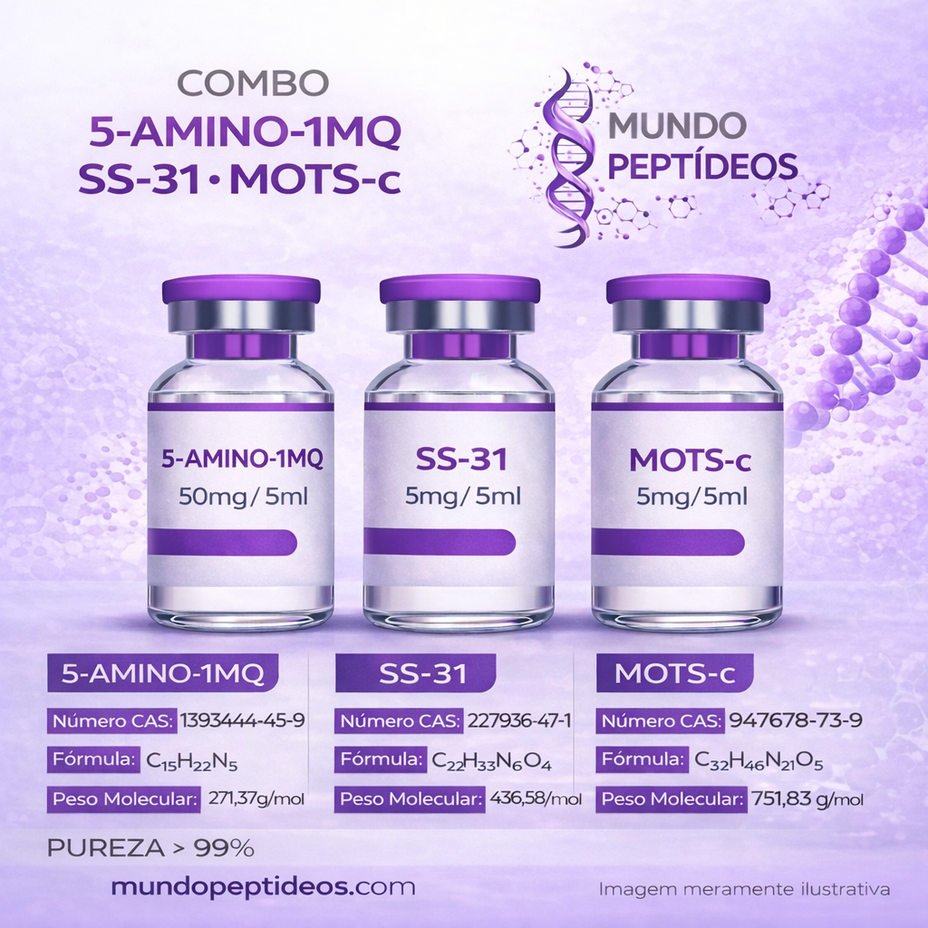 Combo Vitalidade Mitocondrial - 5-Amino-1MQ + MOTS-c + SS31