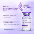 Água Bacteriostática 3x 10ml - Diluente Estéril e Seguro para Peptídeos